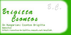 brigitta csontos business card